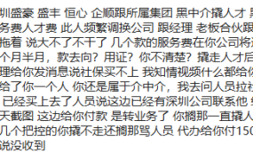 深圳盛豪 盛丰 恒心企顺跟所属集团，黑中介